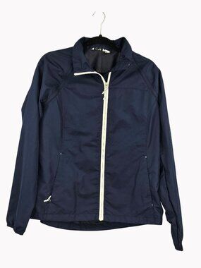 Izod Golf Men's L Navy Blue Windbreaker Jacket Full Zip Lightweight Active
